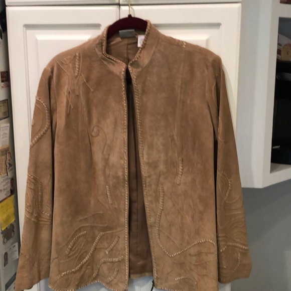 Chico's Jackets & Blazers - Chico’s Vintage Leather Jacket Size 1=8/10